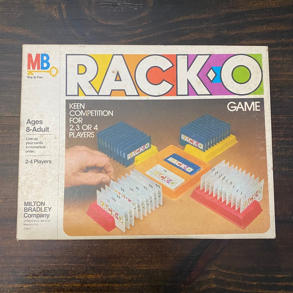 Vintage 1980 Milton Bradley Rack-O Card Game Complete Family Fun